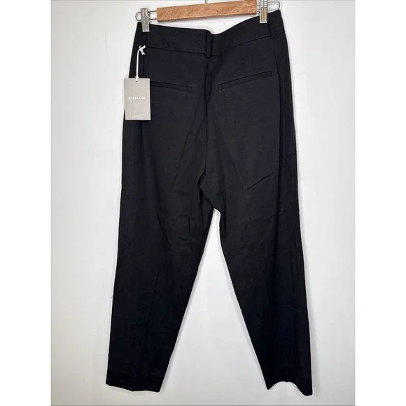 NEW EVERLANE Tencel Way High Taper Pant 4 Black Pleated Front Career Minimalist - Picture 4 of 8